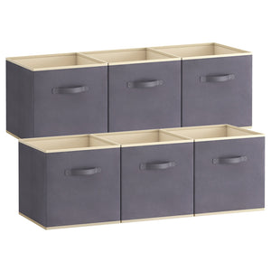 Lifewit Collapsable Fabric Cube Storage Bins, 13/11 Inches, 6 Packs