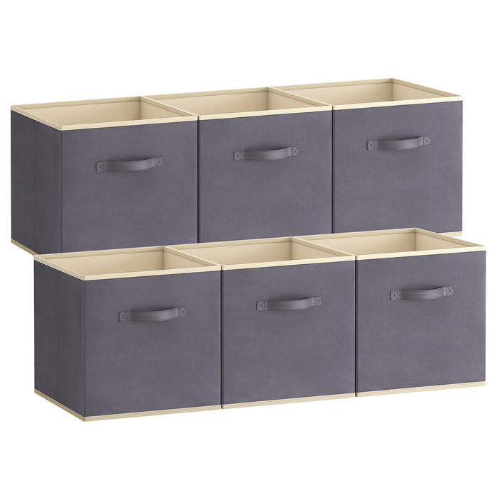 Lifewit Collapsable Fabric Cube Storage Bins, 13/11 Inches, 6 Packs