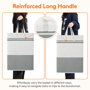 Lifewit 2-Pack 80L Waterproof Collapsible Laundry Basket with Carrying Handle