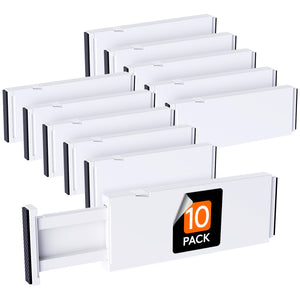 Lifewit Drawer Dividers for Clothes, Plastic Drawer Organizer for Kitchen/Desk/Closet/Silverware
