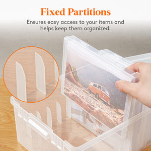 Lifewit Photo Storage Box 5x7 Photo Box, Clear Photo Box Storage