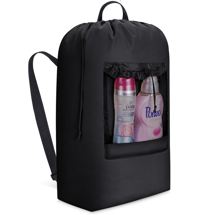 Lifewit Laundry Bag, Extra Large Laundry Backpack with Shoulder Straps and Mesh Pocket for Laundromat, Heavy Duty Laundry Bag Backpack for Dirty Clothes for College Dorm/Travel/Apartment