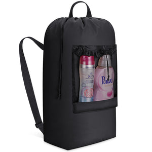 Lifewit Laundry Bag, Extra Large Laundry Backpack with Shoulder Straps and Mesh Pocket for Laundromat, Heavy Duty Laundry Bag Backpack for Dirty Clothes for College Dorm/Travel/Apartment