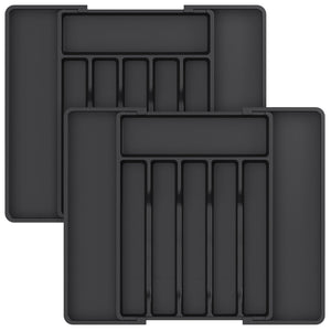 Lifewit Silverware Drawer Organizer, Utensil Flatware Cutlery Holder Tray Organizer for Kitchen Drawer