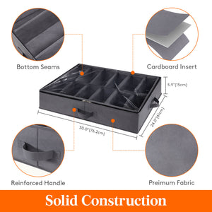Lifewit Under Bed Shoe Storage Organizer for Dorm, Bedroom