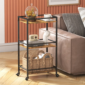 Lifewit 3 tier Small Modern Bar Cart With Wine Rack