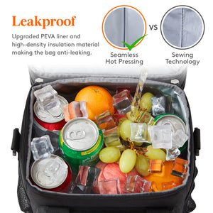 Lifewit Double Deck Lunch Bag, Large Insulated Soft Cooler Bag, Lunch Bag for Men Women