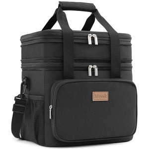 Lifewit Double Deck Lunch Bag, Large Insulated Soft Cooler Bag, Lunch Bag for Men Women