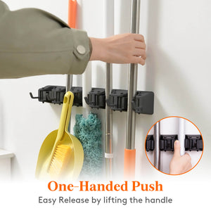 Lifewit Mop and Broom Holder Wall Mount, Garden Tool Organizer, Broom Hanger