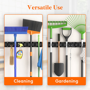 Lifewit Mop and Broom Holder Wall Mount, Garden Tool Organizer, Broom Hanger