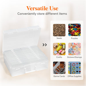Lifewit Photo Storage Box 4" x 6" Photo Case, 20 Inner Photo Keeper, Clear Photo Boxes Storage