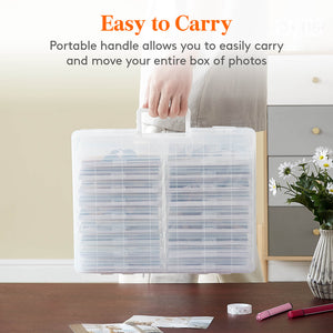 Lifewit Photo Storage Organizer Box, 4''x6'' Photo Keeper Boxes