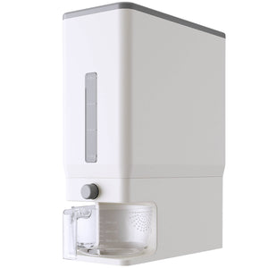 Lifewit White Rice Dispenser Container, 25.4 Lbs Cereal Grain Storage Container