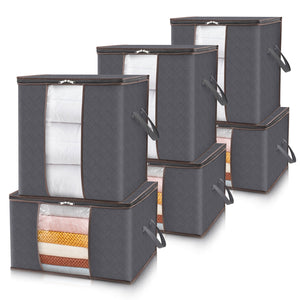 Lifewit Foldable Storage Bags with Clear Window for Clothes, Blankets, 90L