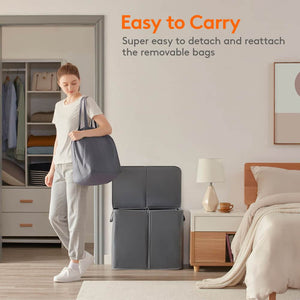 Lifewit 105L Double Laundry Hamper Basket with Lid