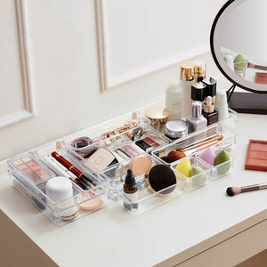 Lifewit 11 PCS Plastic Drawer Organizer for Desk 