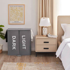 Lifewit 125L Double Laundry Hamper Basket with Lid