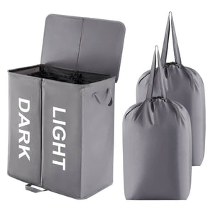 Lifewit 125L Double Laundry Hamper Basket with Lid