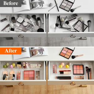 Lifewit 25 PCS Clear Plastic Drawer Storage