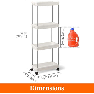 Lifewit 4 Tier Slim Rolling Cart for Bathroom 