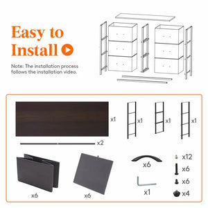Lifewit 6 Drawer Double Dresser Chest of Drawers