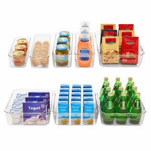Lifewit 8pcs Fridge Organizer Bins with Egg Holder