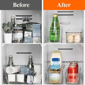 Lifewit 8pcs Fridge Organizer Bins with Egg Holder