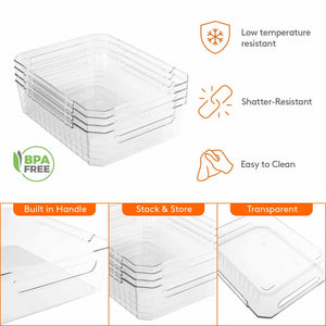Lifewit 8pcs Fridge Organizer Bins with Egg Holder