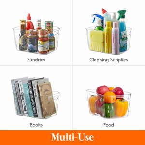 Lifewit Clear Plastic Storage Bins Organizer for 