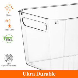 Lifewit Clear Plastic Storage Bins Organizer for 