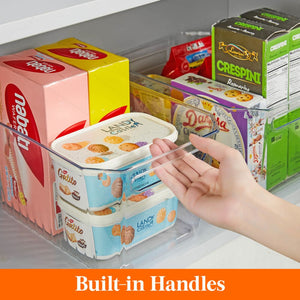 Lifewit Clear Plastic Storage Bins Organizer for 