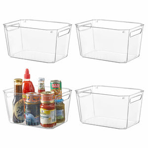 Lifewit Clear Plastic Storage Bins Organizer for 