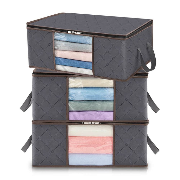 Lifewit Clothes Storage Bags, Foldable Closet Organizer, 35L, 3 Packs