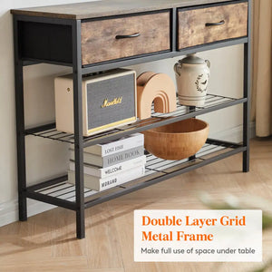 Lifewit Console Table with Drawers Narrow Sofa