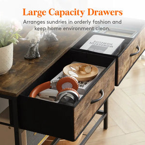 Lifewit Console Table with Drawers Narrow Sofa