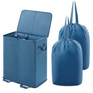 Lifewit Double Laundry Hamper Basket with Lid and 