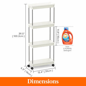 Lifewit Extra-Slim 3/4 Tier Rolling Cart for 
