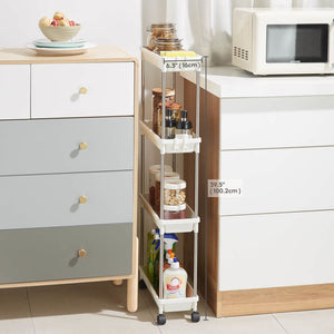 Lifewit Extra-Slim 3/4 Tier Rolling Cart for 