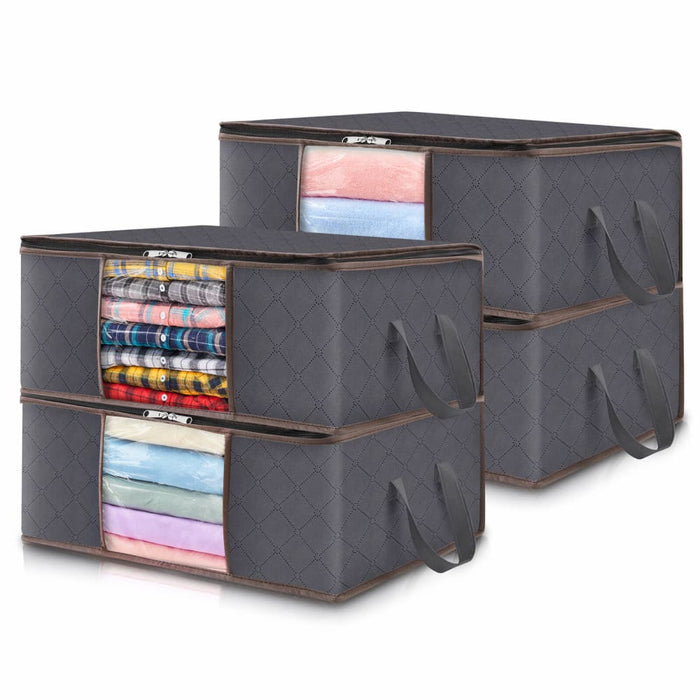 Lifewit Foldable Storage Bags with Clear Window for Clothes, Blankets, 35L