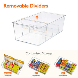 Lifewit Plastic Snack Organizer Bins Pantry Snack