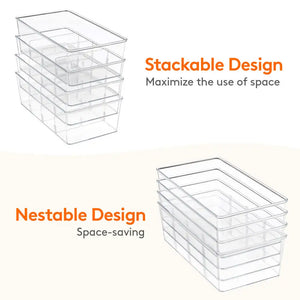 Lifewit Plastic Snack Organizer Bins Pantry Snack