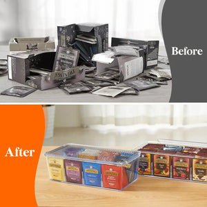 Lifewit Plastic Tea Bag Organizer Bins Box Tea