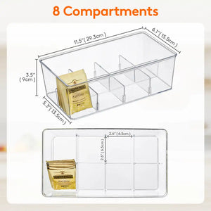 Lifewit Plastic Tea Bag Organizer Bins Box Tea