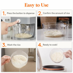 Lifewit Rice Dispenser Container 25.4 Lbs Cereal