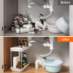Lifewit Under Sink Shelves Organizer Rack 2 Tier 